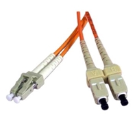 LC/SC, 50/125, PVC, Multimode Fiber Optic Cable Assembly, 9 Meter, 986165-09m